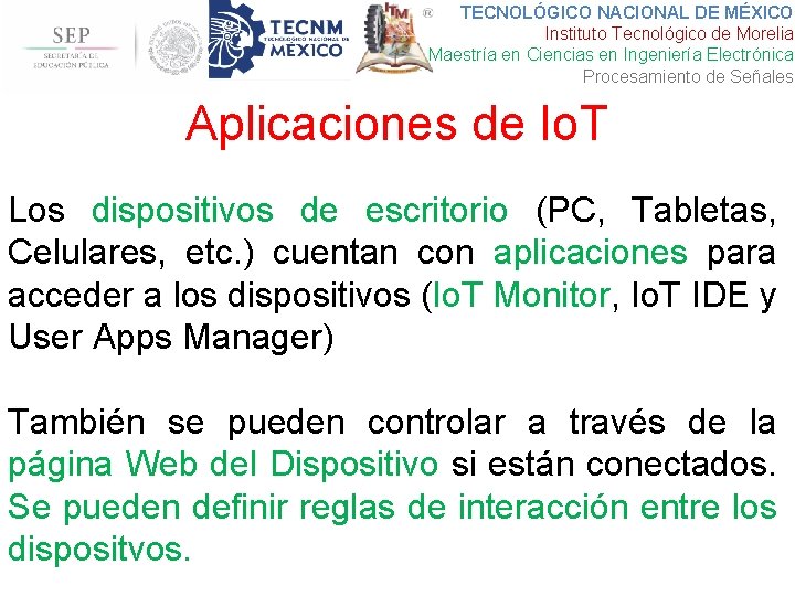 TECNOLÓGICO NACIONAL DE MÉXICO Instituto Tecnológico de Morelia Maestría en Ciencias en Ingeniería Electrónica