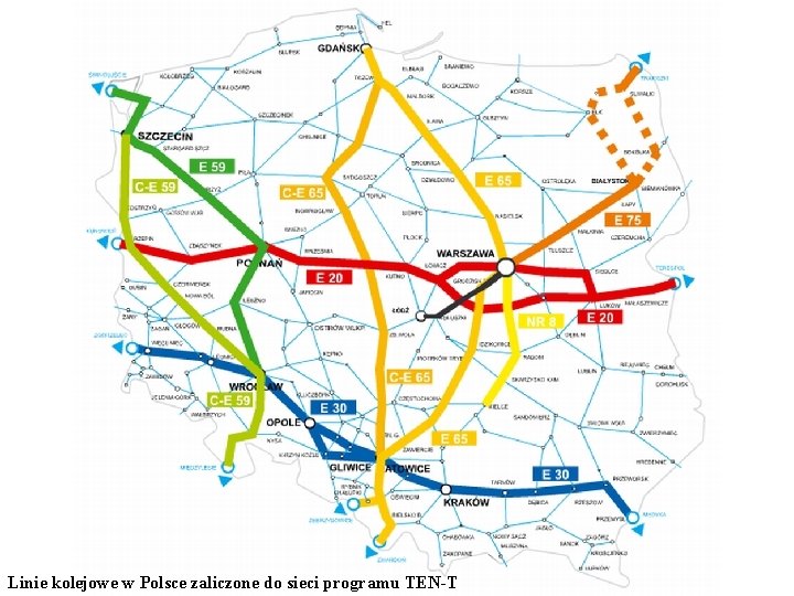 Linie kolejowe w Polsce zaliczone do sieci programu TEN-T 