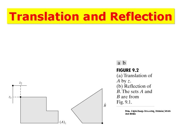 Translation and Reflection From: Digital Image Processing, Gonzalez, Woods And Eddins 