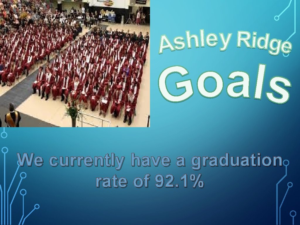 We currently have a graduation rate of 92. 1% We currently have a graduation rate of 92. 1%