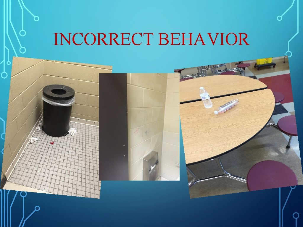 INCORRECT BEHAVIOR INCORRECT BEHAVIOR