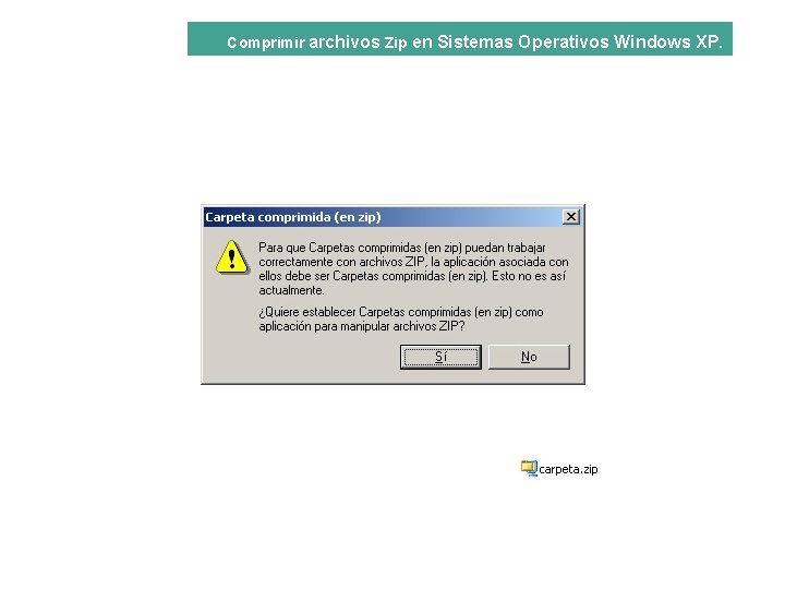 Comprimir archivos Zip en Sistemas Operativos Windows XP. 