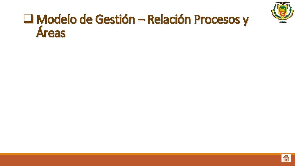 q Modelo de Gestión – Relación Procesos y Áreas 