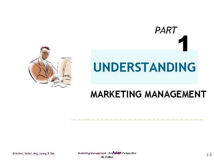 PART 1 UNDERSTANDING MARKETING MANAGEMENT © Kotler, Keller, Ang, Leong & Tan Marketing Management