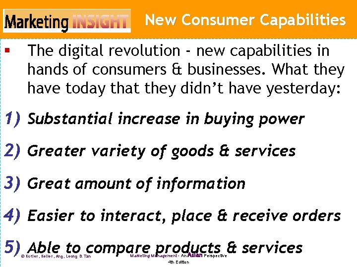 New Consumer Capabilities § The digital revolution - new capabilities in hands of consumers