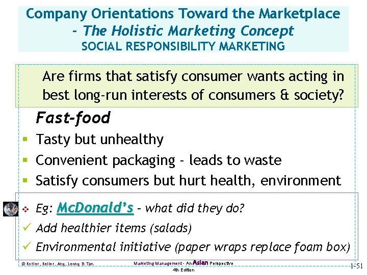 Company Orientations Toward the Marketplace - The Holistic Marketing Concept SOCIAL RESPONSIBILITY MARKETING Are