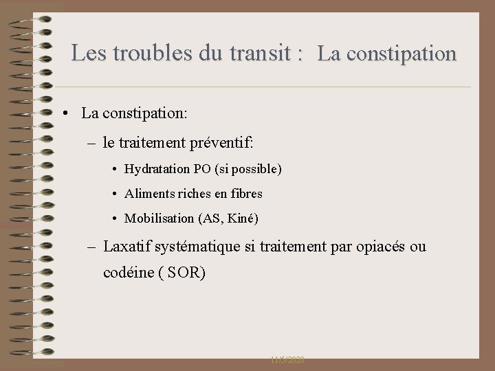 Les troubles du transit : La constipation • La constipation: – le traitement préventif: Les troubles du transit : La constipation • La constipation: – le traitement préventif: