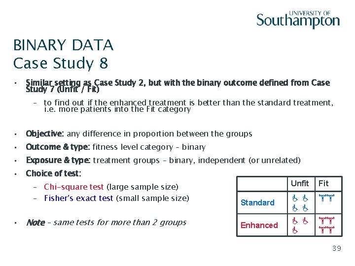 BINARY DATA Case Study 8 • Slide - 39 Similar setting as Case Study