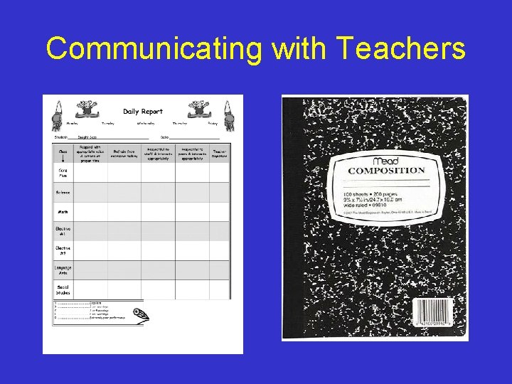 Communicating with Teachers 