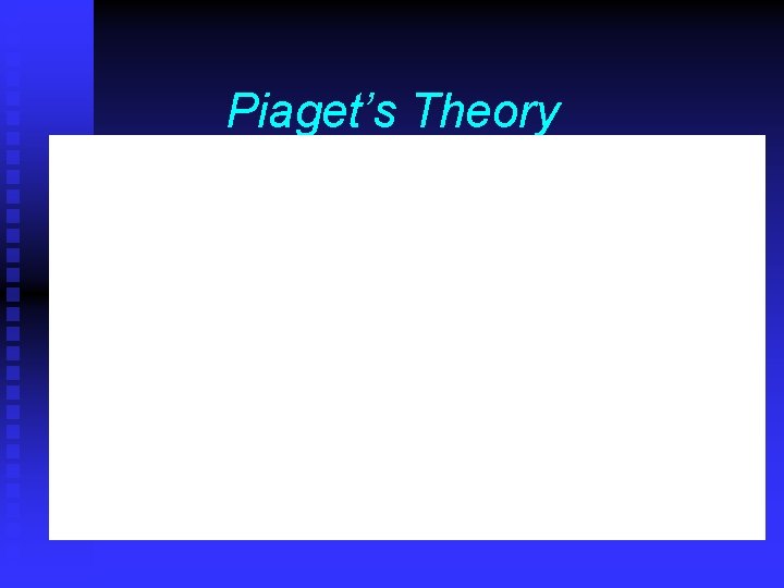 Piaget’s Theory 