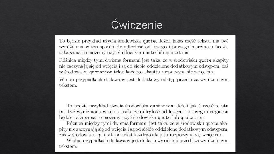Ćwiczenie Ćwiczenie