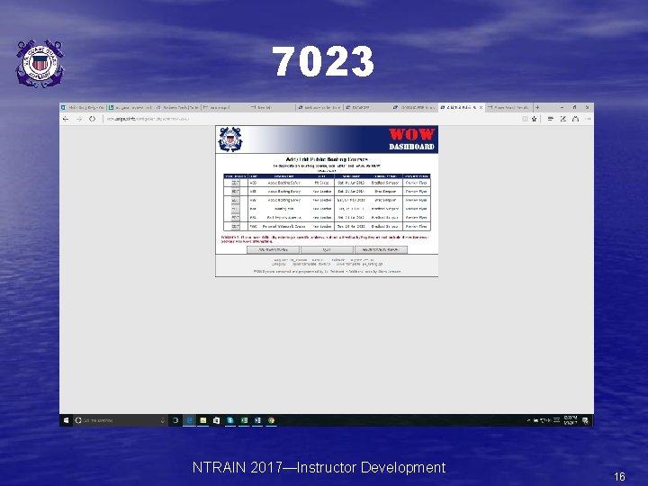 7023 NTRAIN 2017—Instructor Development 16 