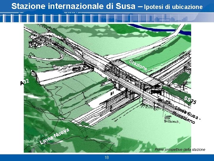 Stazione internazionale di Susa – Ipotesi di ubicazione Sta zio ne A 32 SS