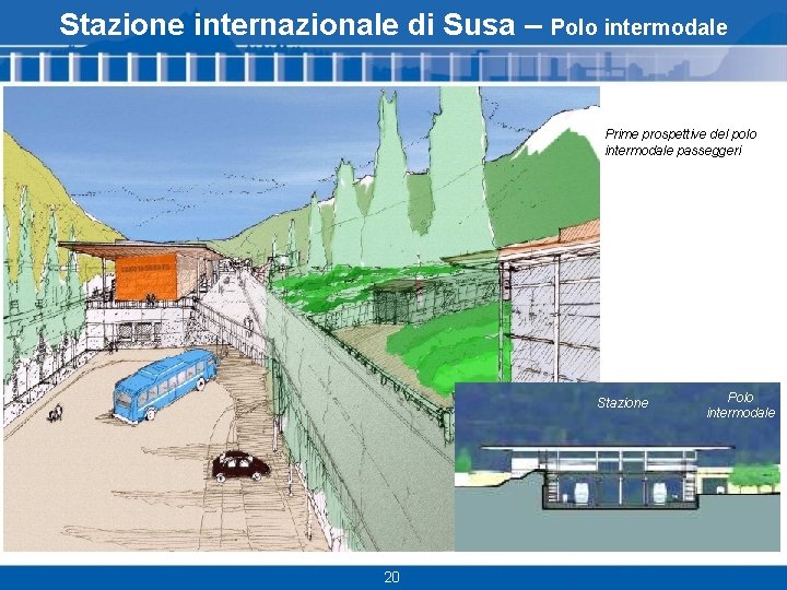 Stazione internazionale di Susa – Polo intermodale Prime prospettive del polo intermodale passeggeri Stazione