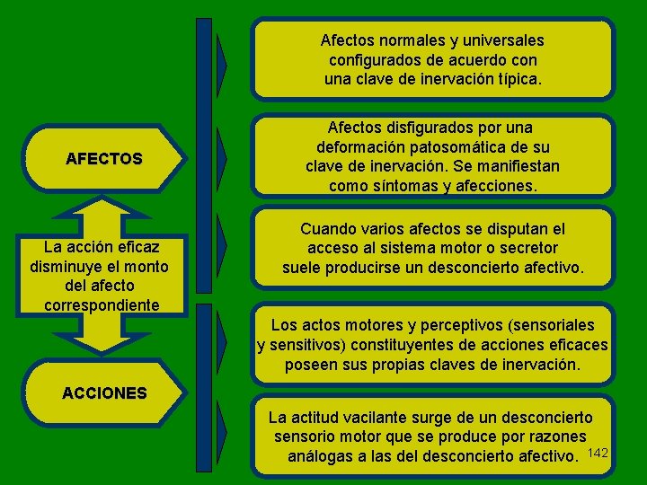 Afectos normales y universales configurados de acuerdo con una clave de inervación típica. AFECTOS