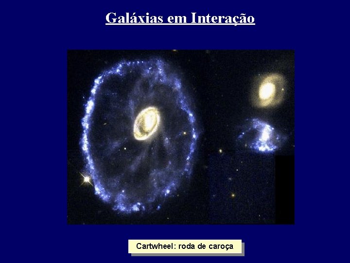 Galáxias em Interação Cartwheel: roda de caroça Galáxias em Interação Cartwheel: roda de caroça