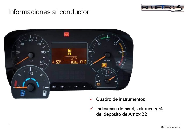 Informaciones al conductor ü Cuadro de instrumentos ü Indicación de nivel, volumen y %