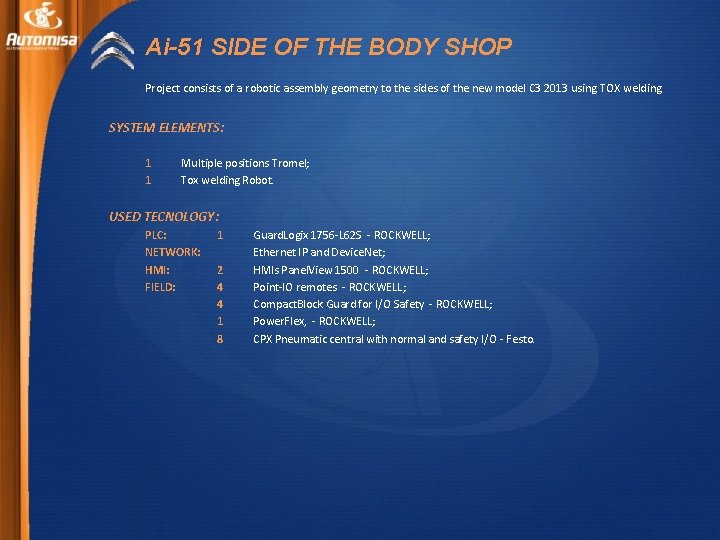 Ai-51 SIDE OF THE BODY SHOP Project consists of a robotic assembly geometry to