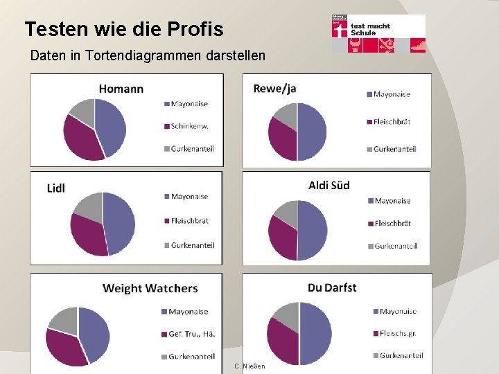 Testen wie die Profis Daten in Tortendiagrammen darstellen C. Nießen 