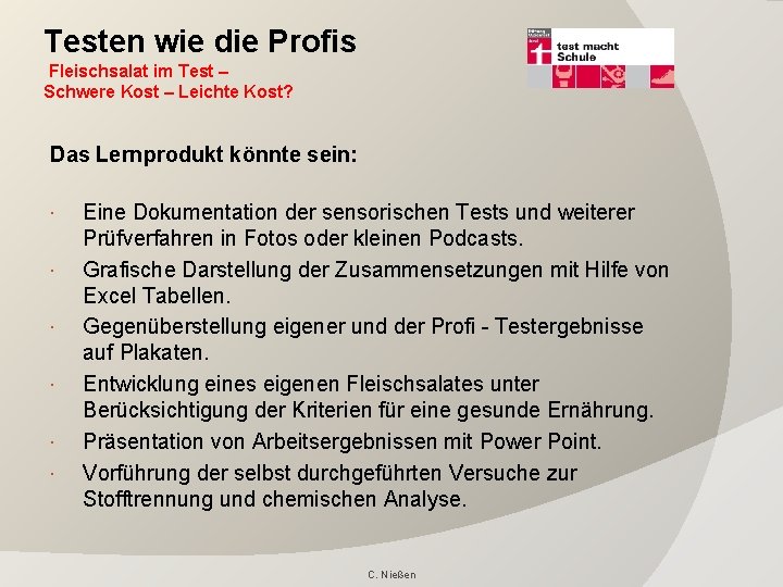 Testen wie die Profis Fleischsalat im Test – Schwere Kost – Leichte Kost? Das