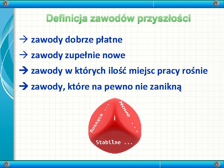 Definicja zawodów przyszłości à zawody dobrze płatne à zawody zupełnie nowe zawody w których