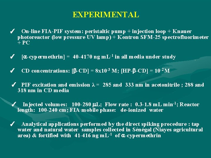 EXPERIMENTAL ✓ On-line FIA-PIF system: peristaltic pump + injection loop + Knauer photoreactor (low