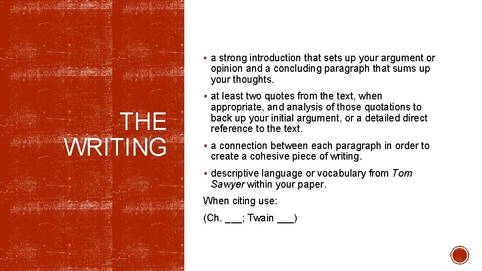 § a strong introduction that sets up your argument or opinion and a concluding