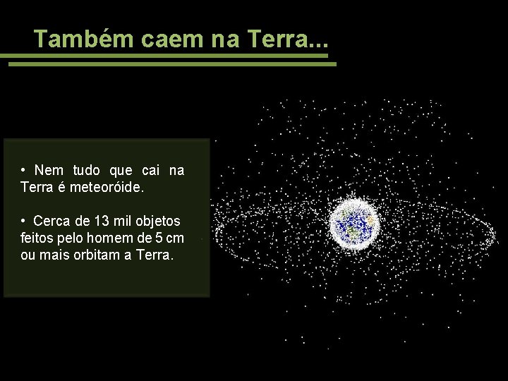 Também caem na Terra. . . • Nem tudo que cai na Terra é
