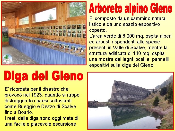 E’ composto da un cammino naturalistico e da uno spazio espositivo coperto. L'area verde E’ composto da un cammino naturalistico e da uno spazio espositivo coperto. L'area verde