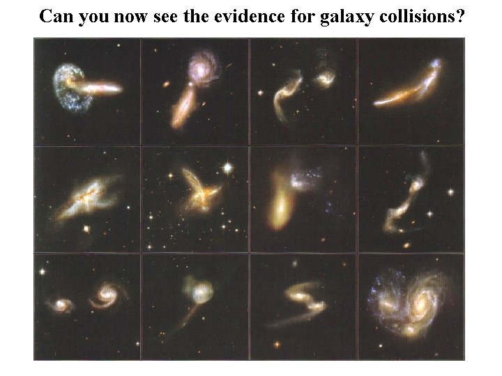 Can you now see the evidence for galaxy collisions? 