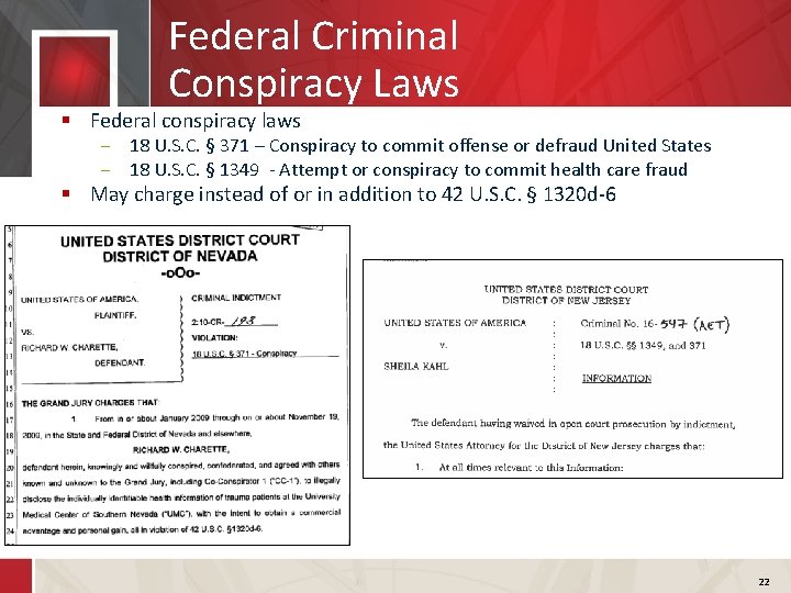 Federal Criminal Conspiracy Laws § Federal conspiracy laws − 18 U. S. C. §