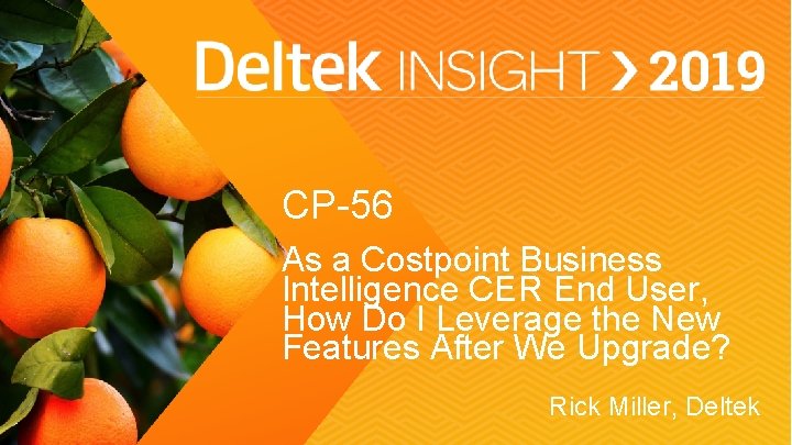 CP-56 As a Costpoint Business Intelligence CER End User, How Do I Leverage the