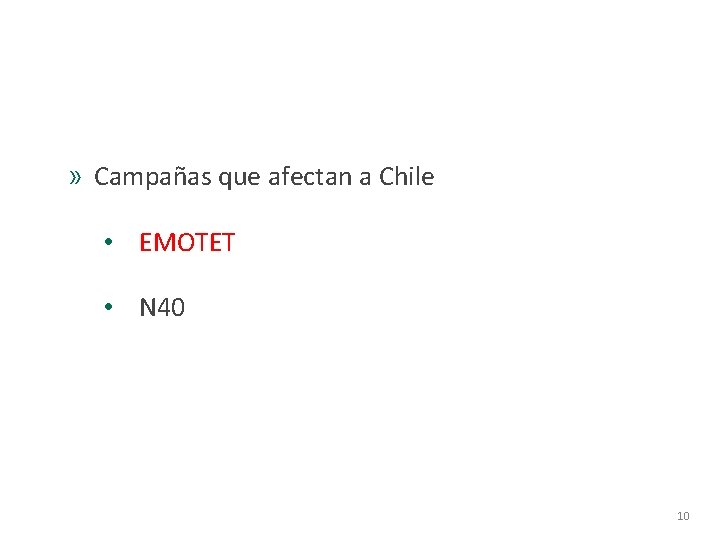 Ejemplos de Malspam » Campañas que afectan a Chile • EMOTET • N 40