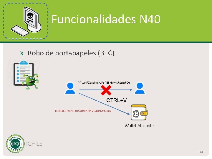 Funcionalidades N 40 » Robo de portapapeles (BTC) 1 PPVzjf. PZece 9 mw. JKd.