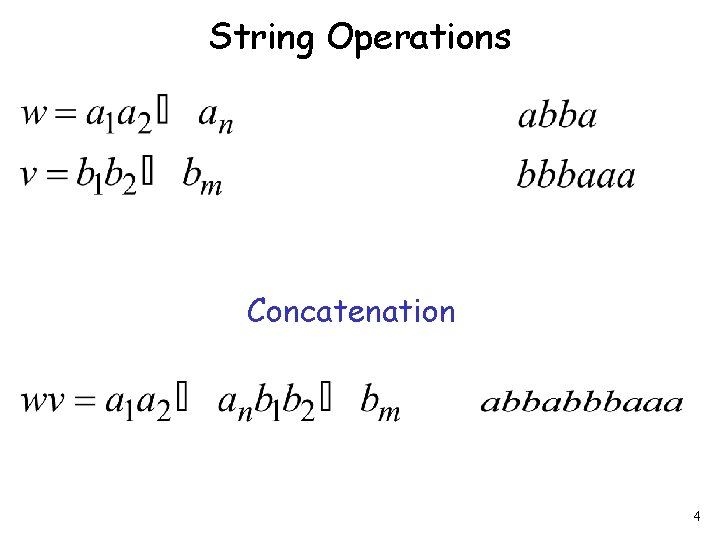 String Operations Concatenation 4 