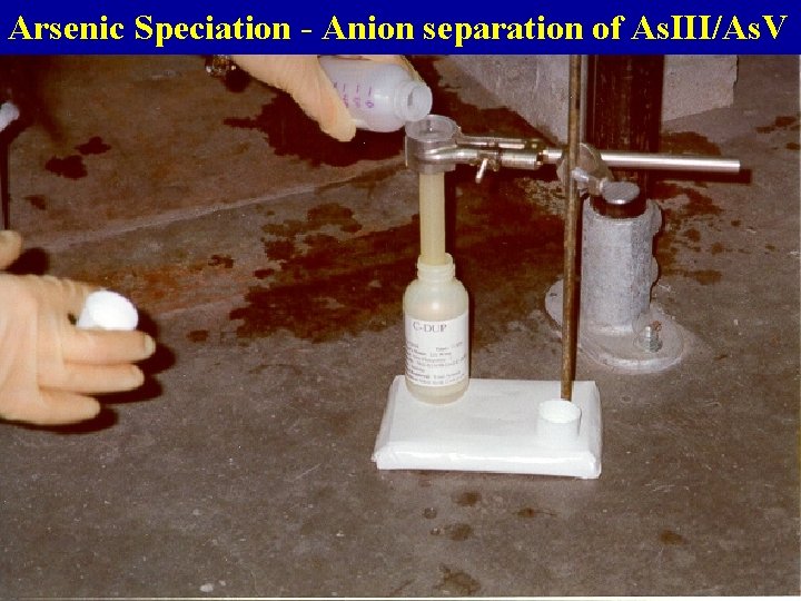Arsenic Speciation - Anion separation of As. III/As. V 