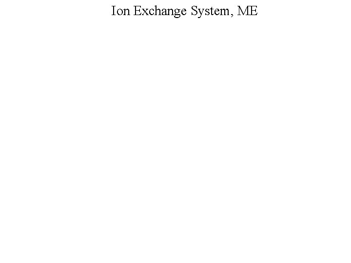 Ion Exchange System, ME 
