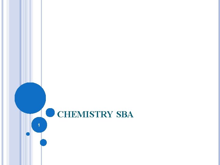 CHEMISTRY SBA 1 