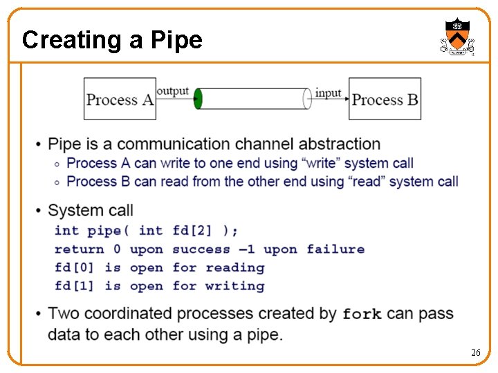 Creating a Pipe 26 