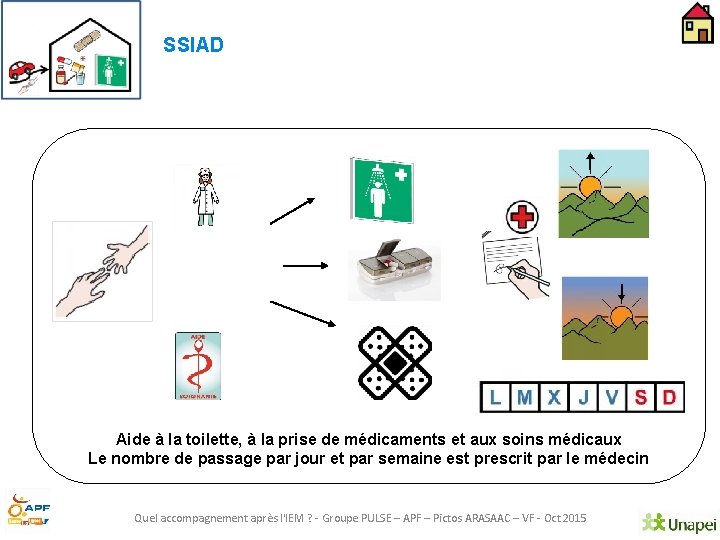 SSIAD Aide à la toilette, à la prise de médicaments et aux soins médicaux