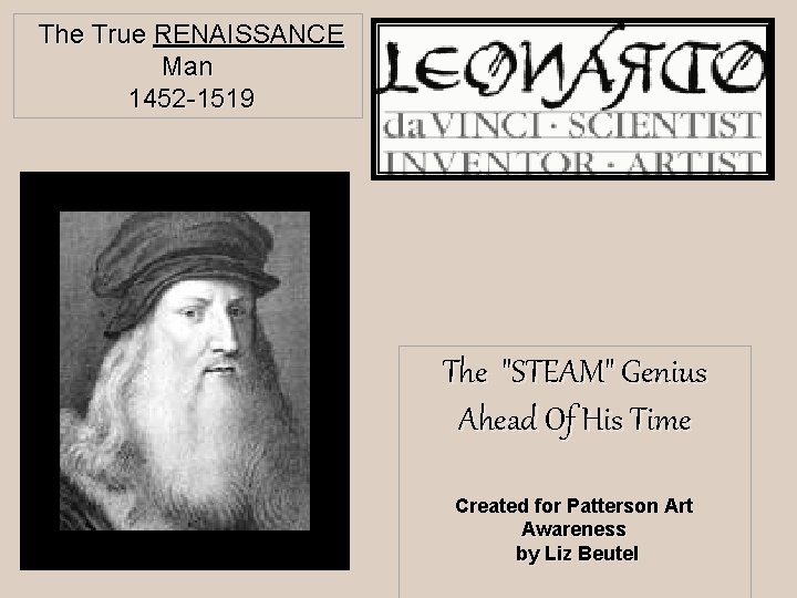 The True RENAISSANCE Man 1452 -1519 The "STEAM" Genius Ahead Of His Time Created