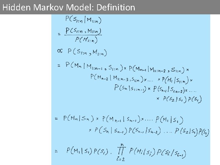 Hidden Markov Model: Definition 
