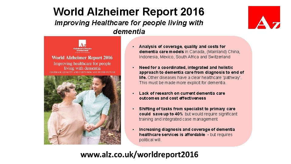 World Alzheimer Report 2016 Improving Healthcare for people living with dementia • Analysis of