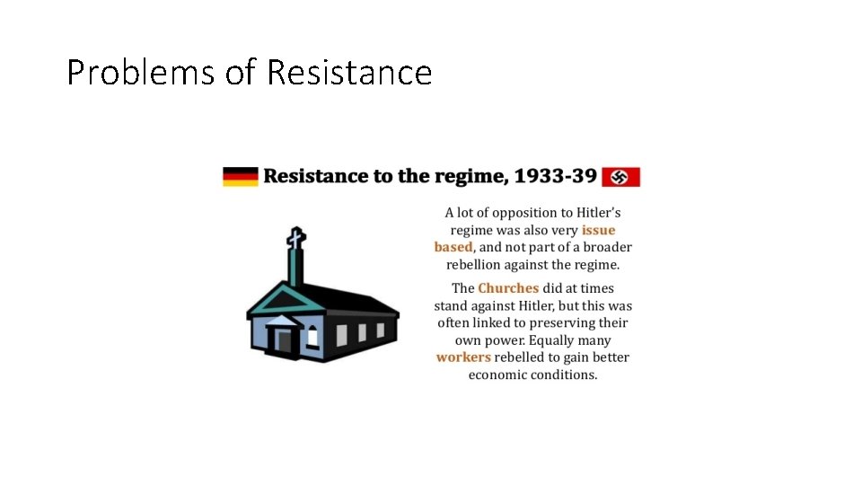 Problems of Resistance 