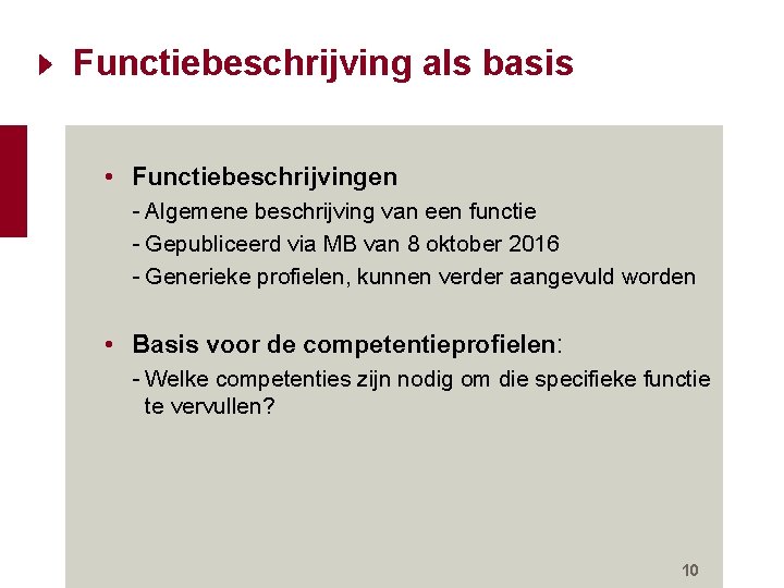 Functiebeschrijving als basis • Functiebeschrijvingen - Algemene beschrijving van een functie - Gepubliceerd via Functiebeschrijving als basis • Functiebeschrijvingen - Algemene beschrijving van een functie - Gepubliceerd via