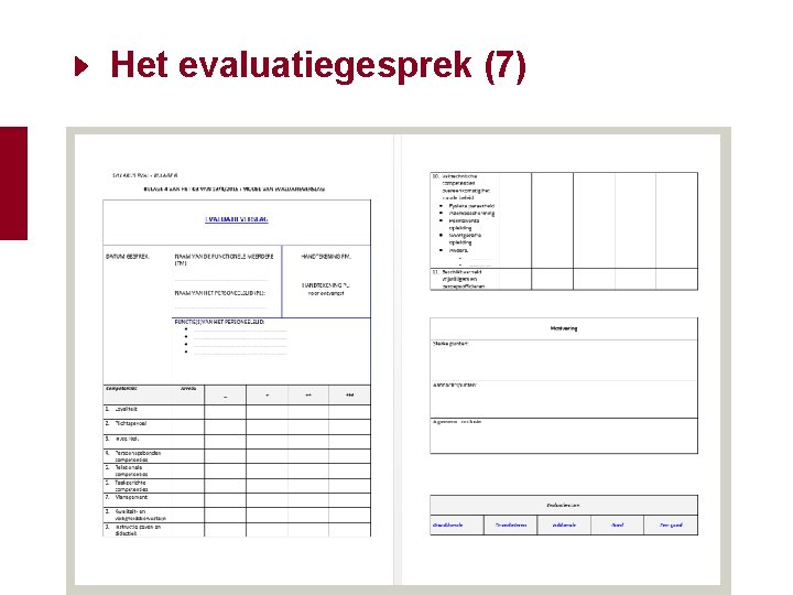 Het evaluatiegesprek (7) 35 Het evaluatiegesprek (7) 35