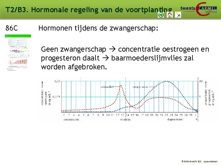 T 2/B 3. Hormonale regeling van de voortplanting 86 C Hormonen tijdens de zwangerschap: T 2/B 3. Hormonale regeling van de voortplanting 86 C Hormonen tijdens de zwangerschap:
