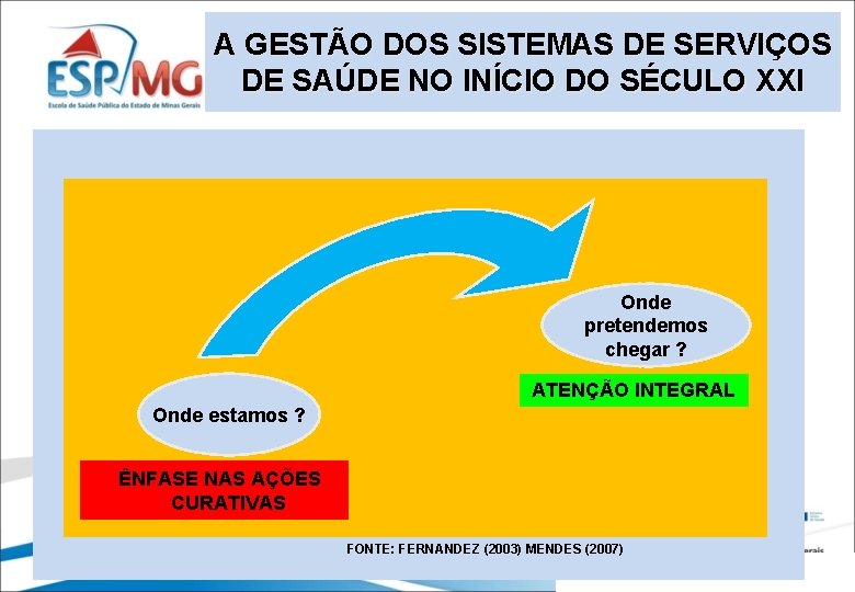 A GESTÃO DOS SISTEMAS DE SERVIÇOS DE SAÚDE NO INÍCIO DO SÉCULO XXI Onde