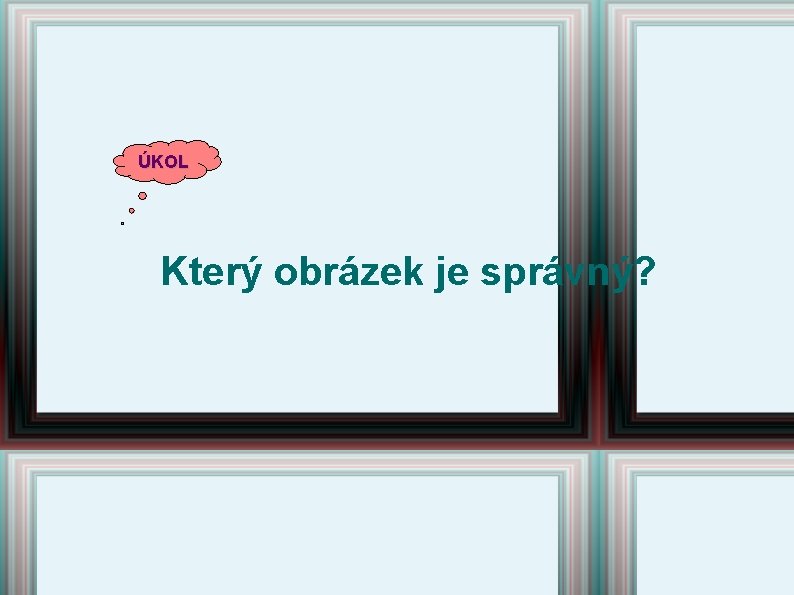 ÚKOL Který obrázek je správný? ÚKOL Který obrázek je správný?
