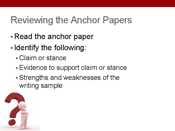 Reviewing the Anchor Papers • Read the anchor paper • Identify the following: • Reviewing the Anchor Papers • Read the anchor paper • Identify the following: •